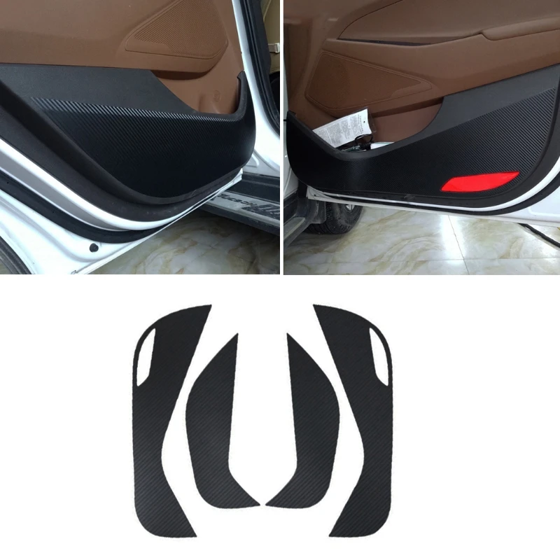 

4 Pcs Side Door Inner Decal Anti Kick Protective Sticker For Hyundai Tucson 2015 2016 87HE
