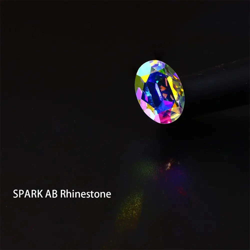 Овальный Стекло K9 с украшением в виде кристаллов Стразы бриллианты блеск для