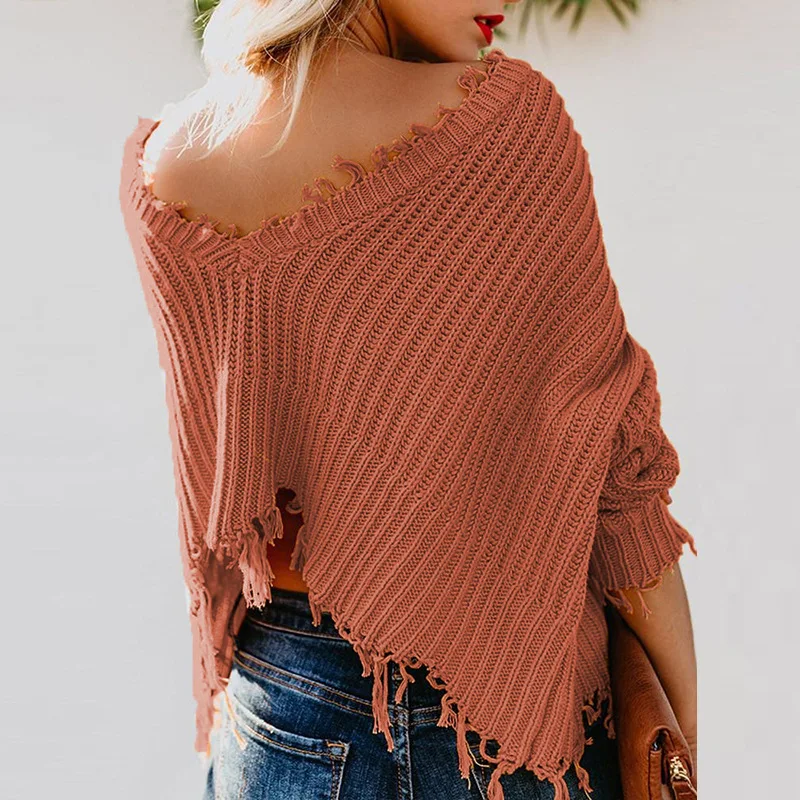 2019 женский сексуальный готический свитер укороченный топ с v-образным вырезом