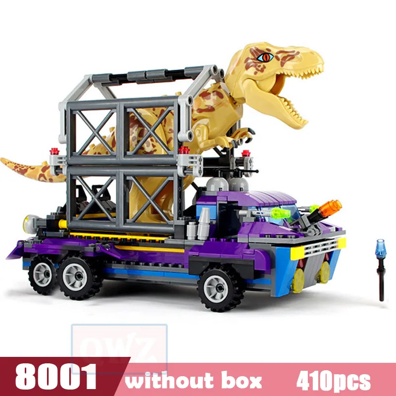 Набор Jurassic World из 4 парков, 3 игрушек динозавров, конструктора блоков T-Rex, детских игрушек для мальчиков Owen и Pteranodon.