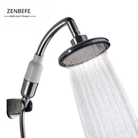 zenbefe 6 inch round filter shower head abs shower heads rainfall shower head water saving removable and washable shower heads