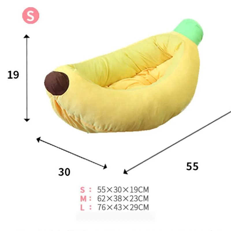 

pet Bed Banana Shape Detachable Kennel Warm Soft Punny Dogs Sofa Mat Cushion Basket Warm Portable Cat Durable Doggy Kennel