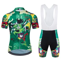 2021 pro team summer cycling jersey men short sleeve pants breathable mtb sportwear bicycle clothing bike skinsuit 9d gel pad