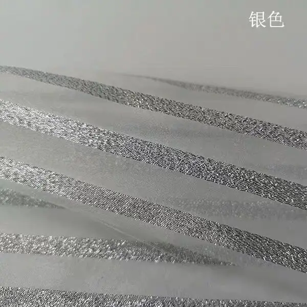 Золотая кружевная ткань в полоску прозрачная пряжа жаккардовая органза пышная