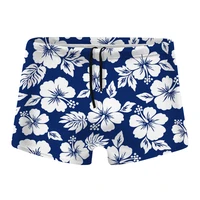 men swimming trunks hawaii hibiscus flowers patterns boxer shorts boy swimsuit shorts hot spring surfing swimwear