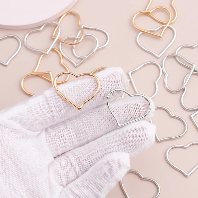 Бусины с полыми сердечками подвески-соединители для самостоятельного