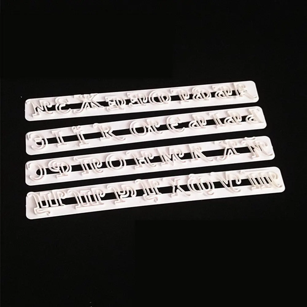 4 шт./компл. Пластиковая форма с буквами русского алфавита для кухни помадки букв