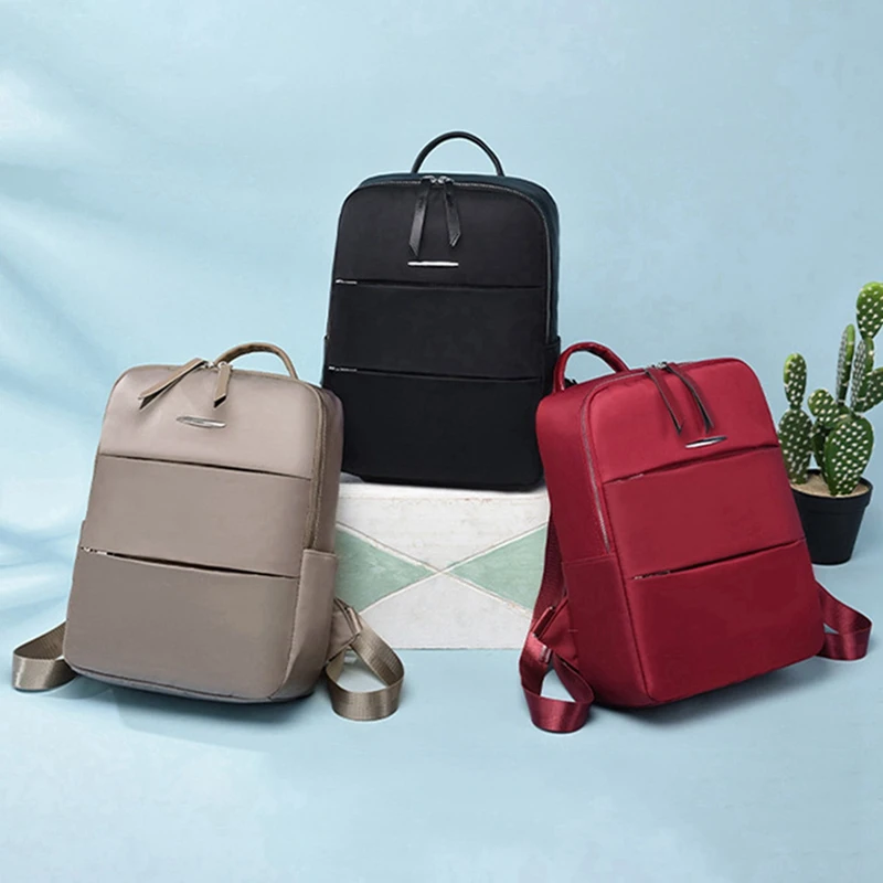 

Canvas Laptop Backpack Girls Soft Casual Women's Bag College Style Student Schoolbag All-Match