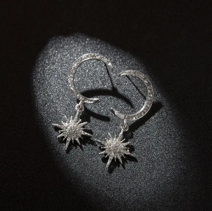 Корейские хипстерские преувеличенные темпераментные модные серьги из сплава с