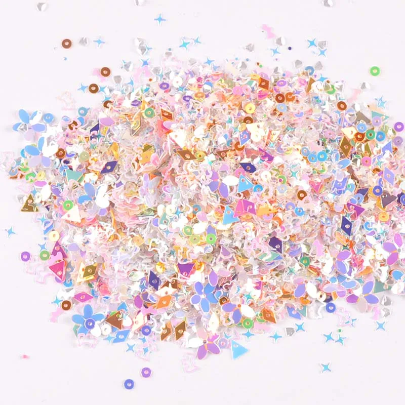 10 г(около 1000 шт) Смешанные Блестки для рукоделий блестки DIY Face Nail Art Decor Shell Spangle швейные принадлежности блестки наклейки C2677