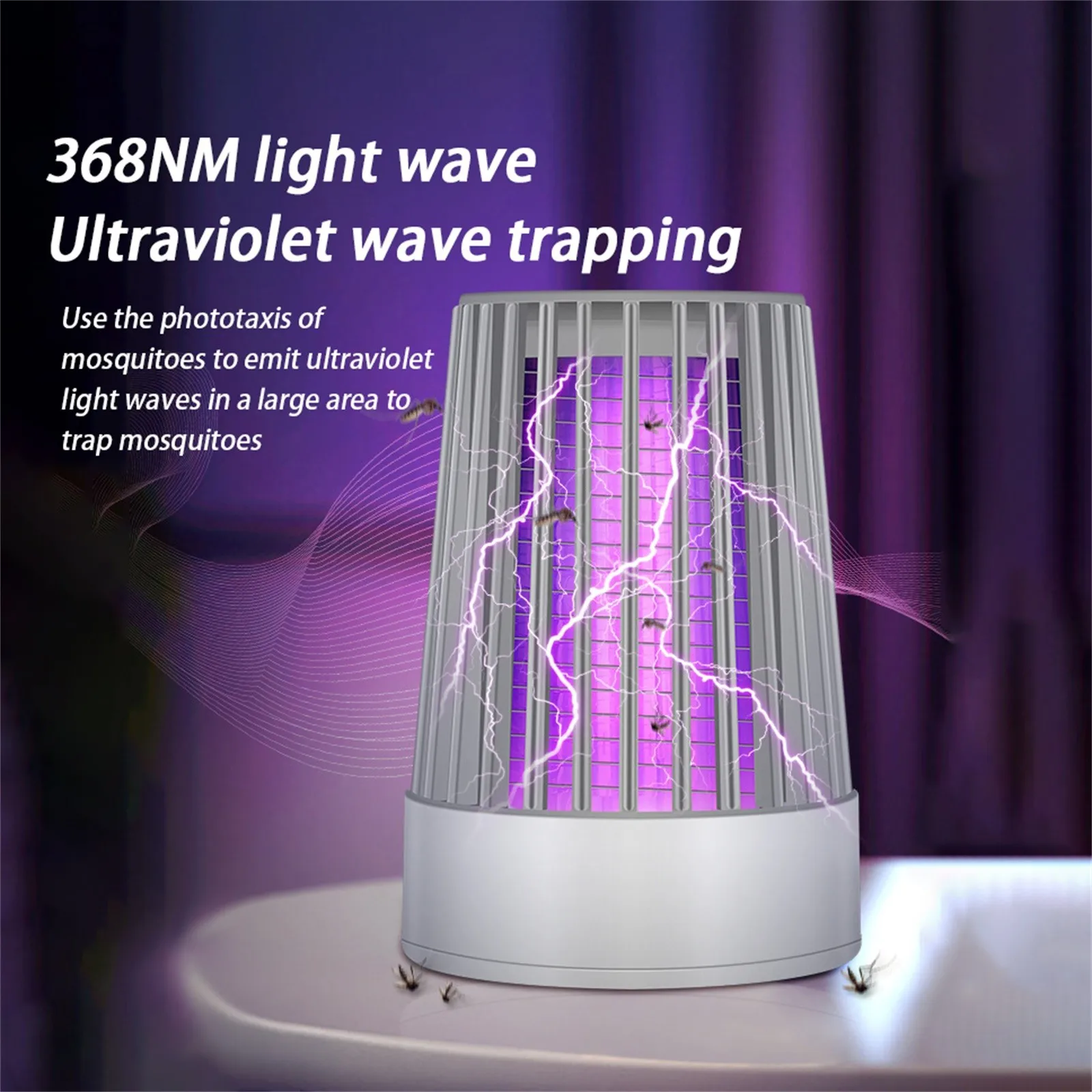 Electric USB Mosquito Lamp Portable LED Light Trap Fly Bug Insect Zapper room Killer Repellents | Компьютеры и офис