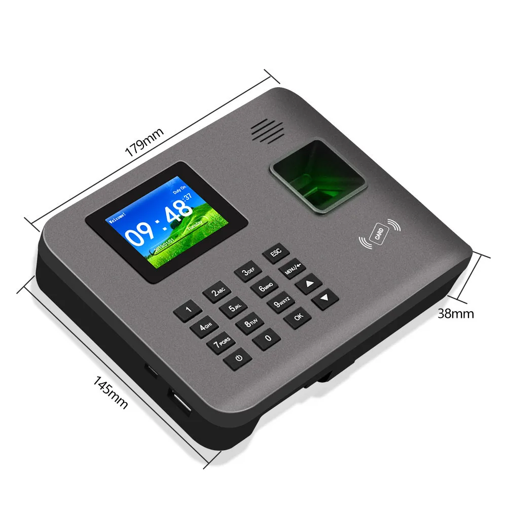 Realand 2 4 ''посещаемость времени Системы отпечатков пальцев TCP IP USB рабочее время