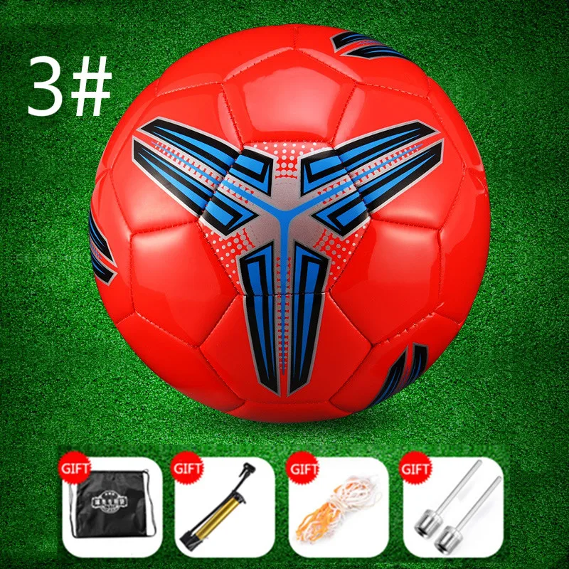 SIZE 3 red PU Футбол школьников Размер 3 взрослых размер 5 футбольный мяч тренировочная игра Специальный Футбольный подарок насос игла Сетчатая Сумка - Цвет: SIZE 3 red