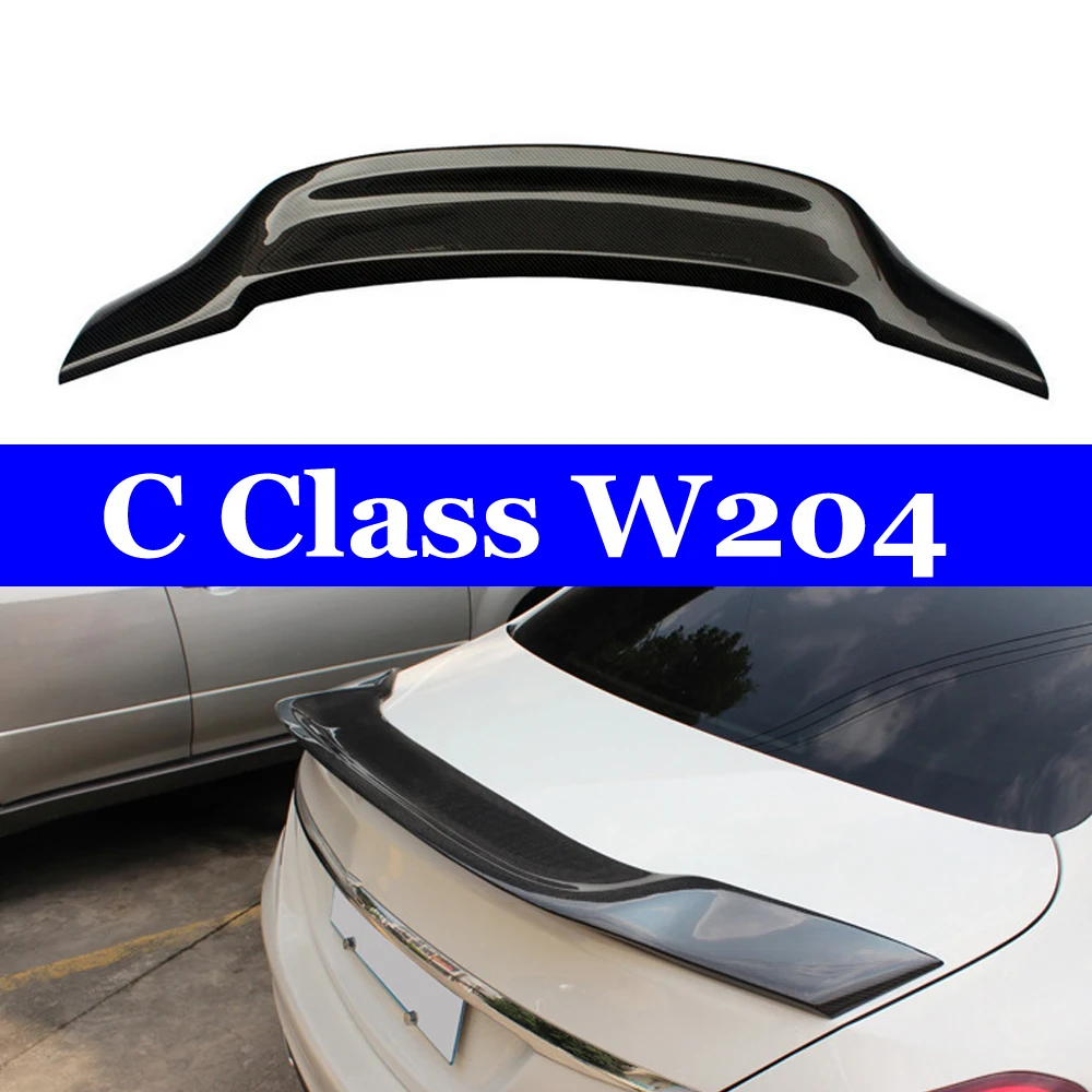 Задний спойлер W204 для багажника из углеродного волокна Mercedes C class Coupe Sedan 2007 2014 C250