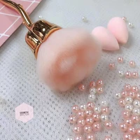 pink rose nail art dust brush nail glitter remover uv gel powder acrylic clean brushes manicure tools makeup brush