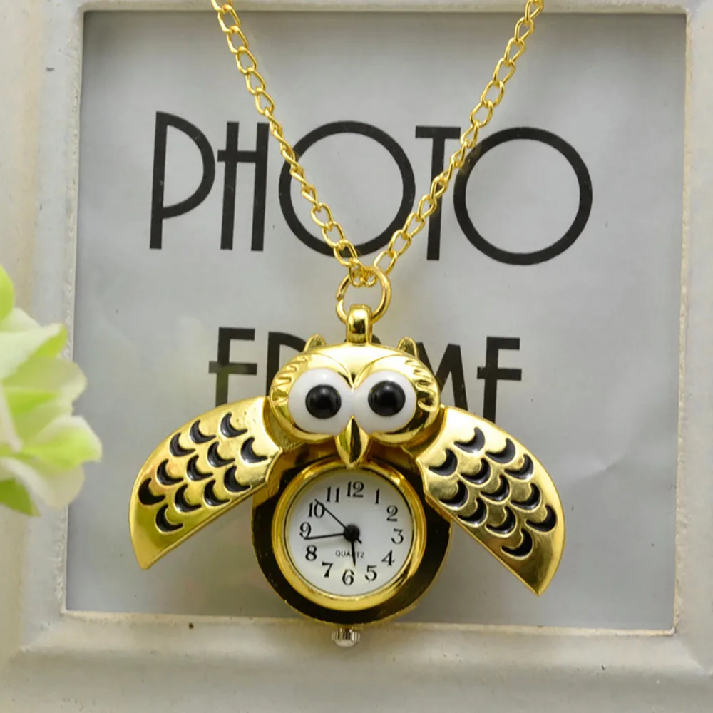 Watch For Men Luxury Casual Vintage Style Retro Slide Owl Pendant Long Necklace Analog Pocket Gift Orologio Uomo ساعات |