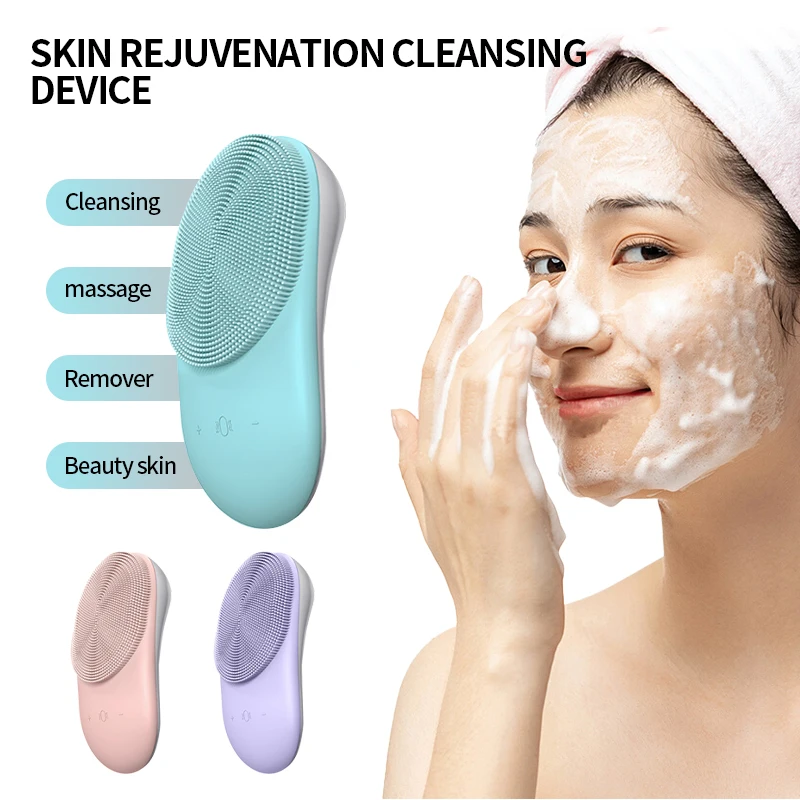 

Silicone Face Cleansing Brush Electric Face Cleanser Electric Facial Cleanser Cleansing Skin Deep Washing Massage Brush