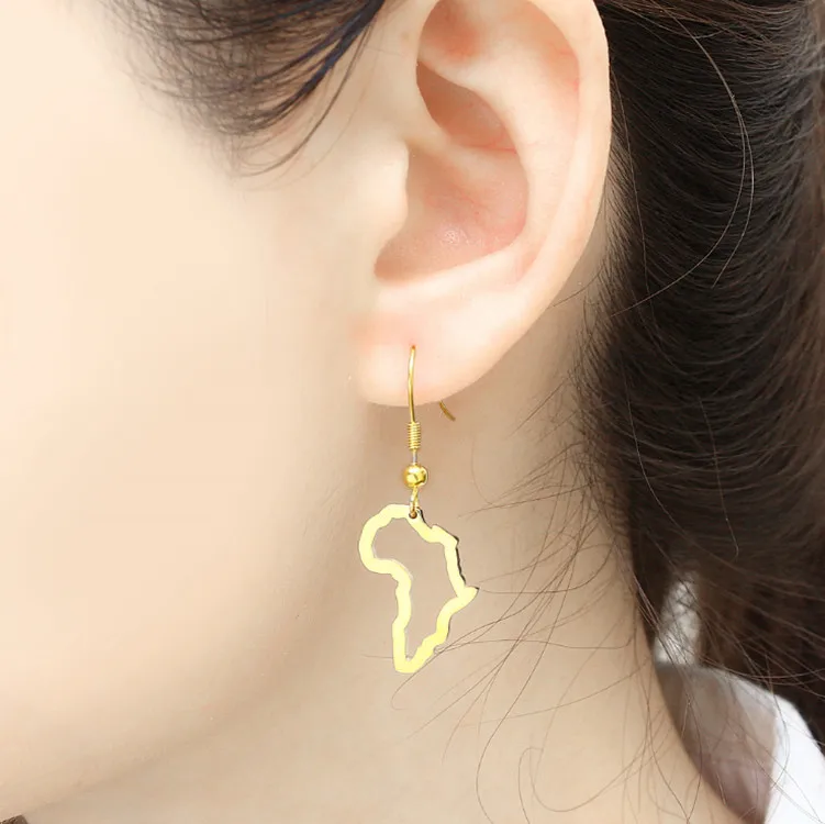 Серьги Earth Gold-Color 316L из нержавеющей стали женские вечерние серьги в подарок BGE152 |