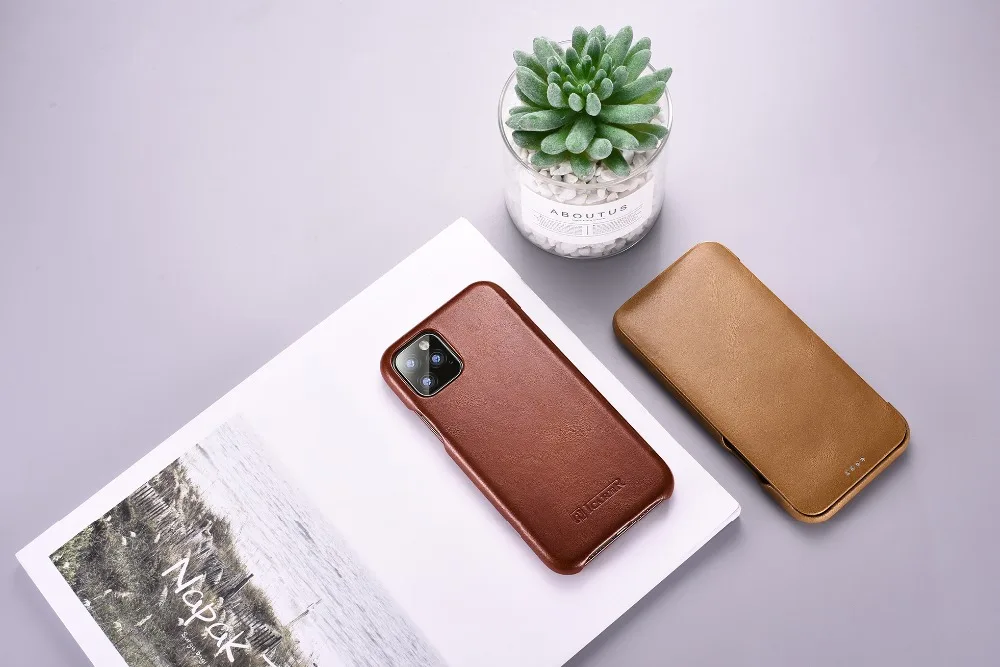 Винтажный деловой флип-чехол для iPhone 11, чехол из натуральной кожи для iPhone 11 Pro Max, противоударный чехол для iPhone XR X XS Max