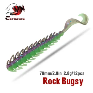 KESFISHING рыболовная приманка Rock bugsy 70 мм 12 шт., Рыболовная приманка для карпа, судак, щука, приманка для ловли рыбы, зимняя приманка