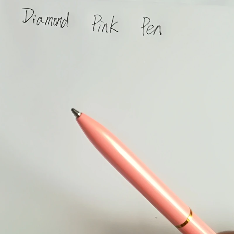 Новый стиль Kawaii большая металлическая шариковая ручка с кристаллами Свадебная