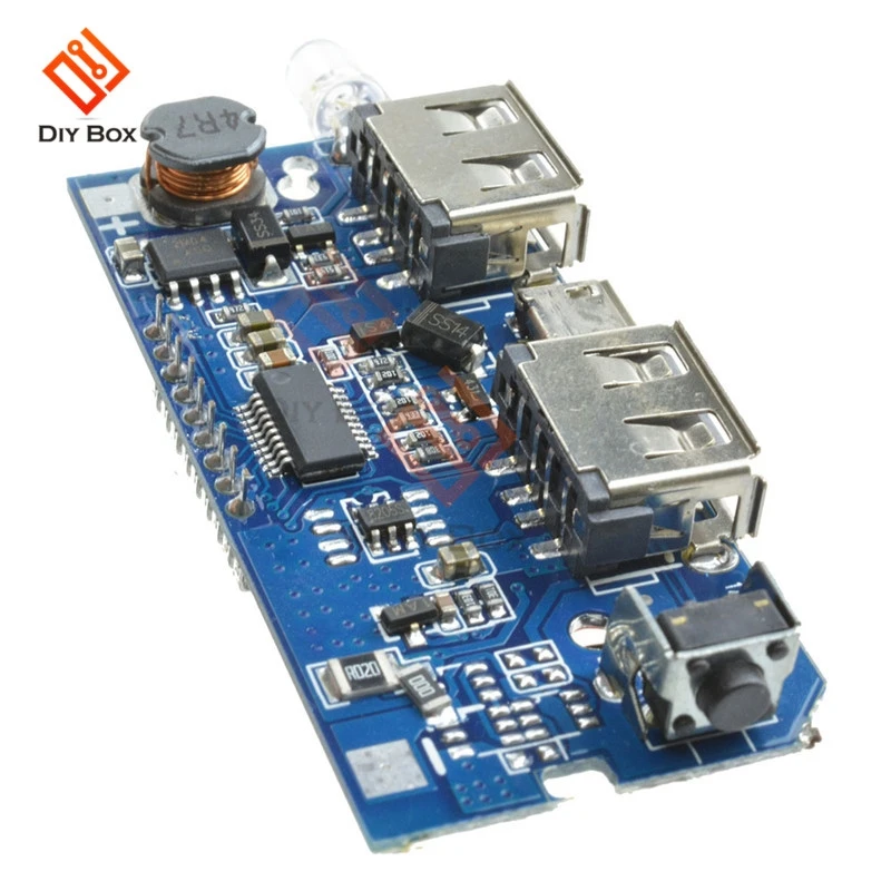 Двойной USB Мобильный Мощность банка аксессуары 18650 Батарея Зарядное устройство PCB