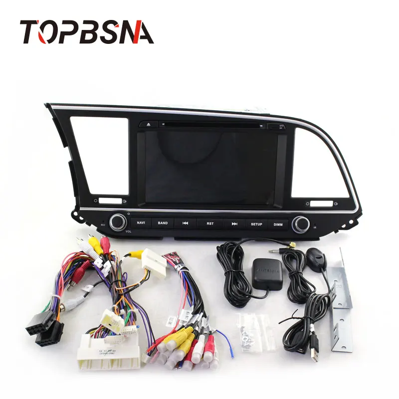 Автомобильный DVD плеер TOPBSNA Android 10 для Hyundai Elantra 2016 2017 2018 Wi Fi мультимедиа 2 Din GPS