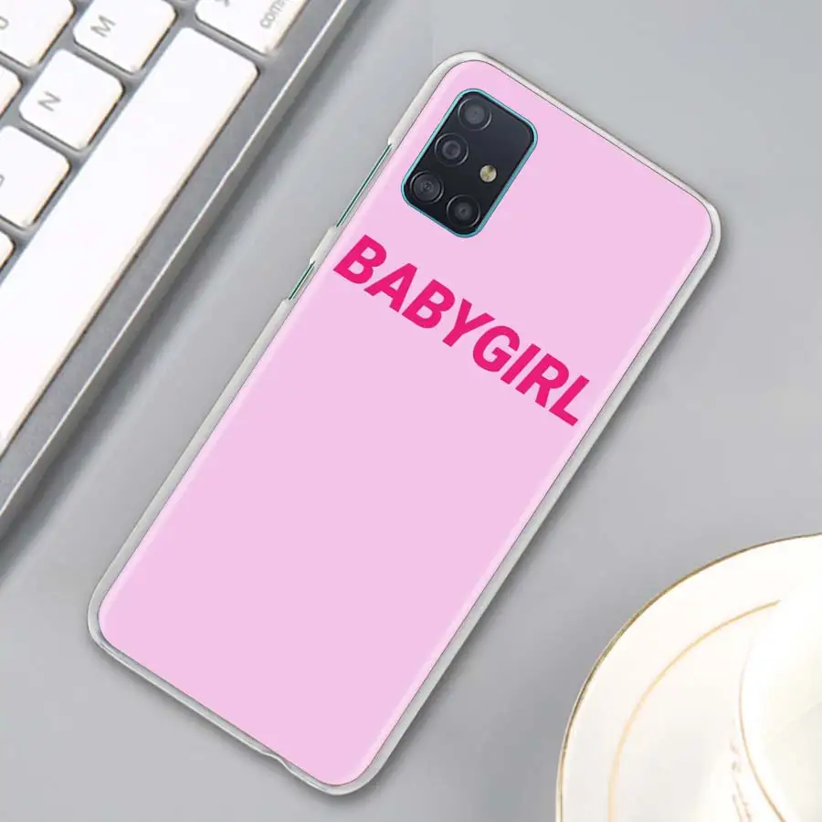 

Phone Case for Samsung Galaxy A50 A70 A51 A71 A31 A41 A11 A10 A20 A30 A40 A91 Hard Cover Babe babygirl honey line Text art