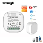 Выключатель SIXWGH Tuya Zigbee для автоматизации умного дома, дистанционное управление через приложение Smart Life, таймер сделай сам, Поддержка Google Home Alexa
