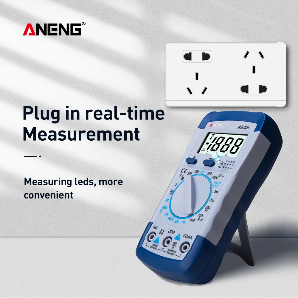 ANENG A830L мультиметр цифровой тестер мультиметр multimeter мультиметры транзистор тестер мултиметр multimetr digital multimeter tester мини мультиметр транзисторов lcr meter esr конденсаторов мултиметор meter