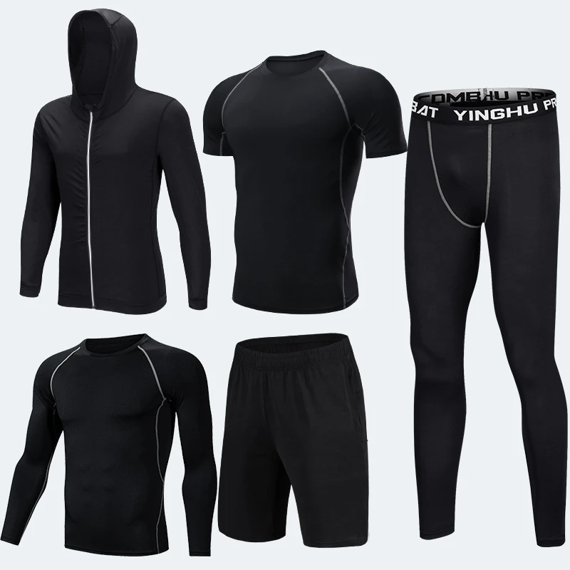 Мужской спортивный костюм Быстросохнущий компрессионный для бега баскетбола