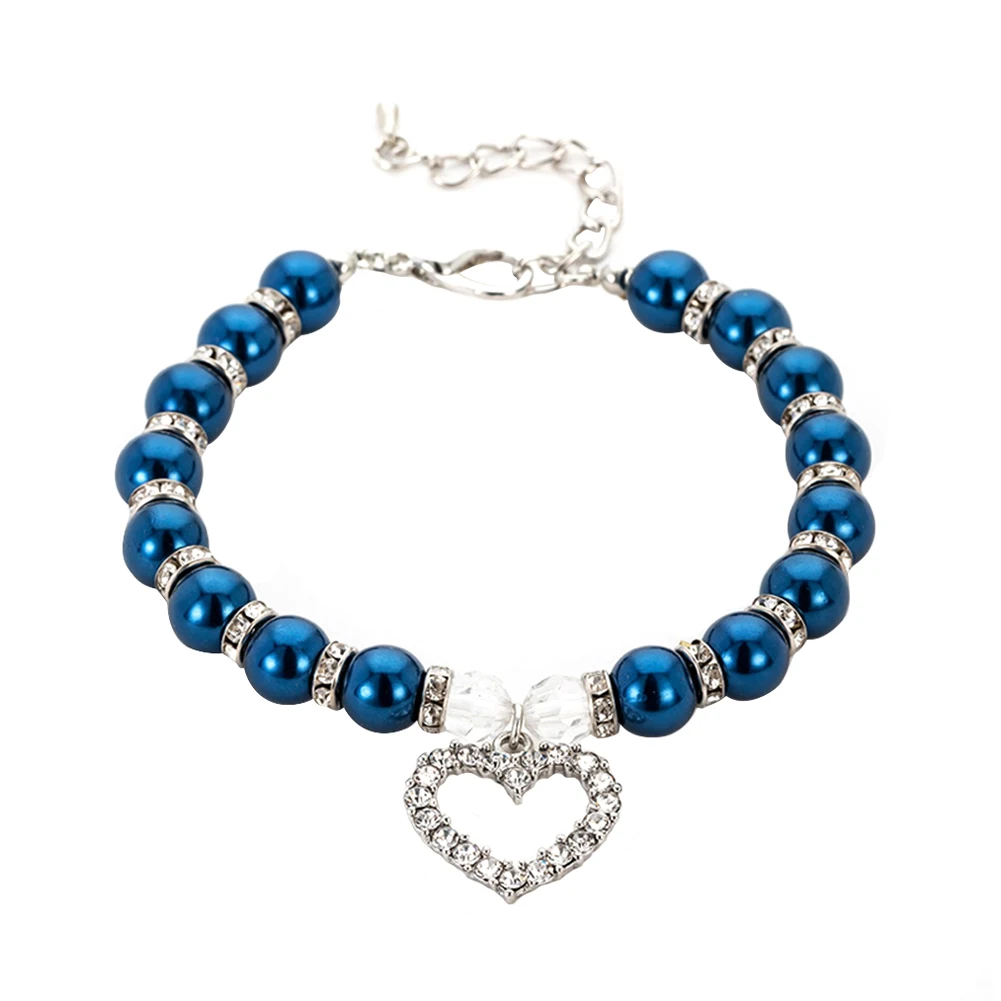 Модные аксессуары ошейник для питомца щенка регулируемое жемчужное ожерелье