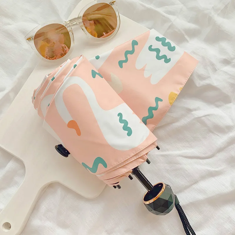 Творческий 5-складной милый лебедь зонтик автоматический зонт для