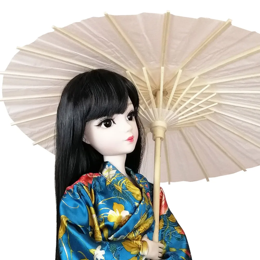 EVA BJD 1/3 60 см 24 дюйма азиатское японское кимоно девушка мяч шарнирная кукла Обнаженная белая кожа Смола Модель с открытой головой DA001-133