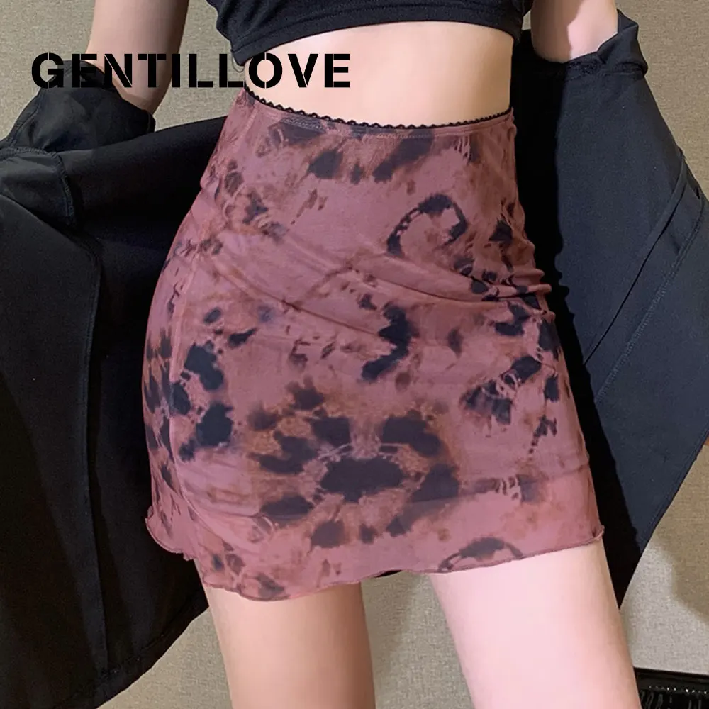 

Gentillove 2021 элегантные пикантные Прямые Вечерние Клубные рюшами Mesh Gauze/женская летняя обувь «вареный» Y2K с завышенной талией платье для девоче...