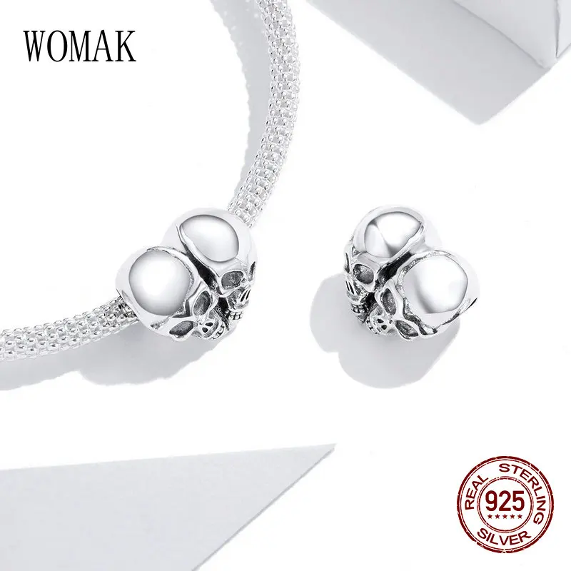 Браслет-подвески для женщин оригинальный Шарм с черепом украшение подарок на