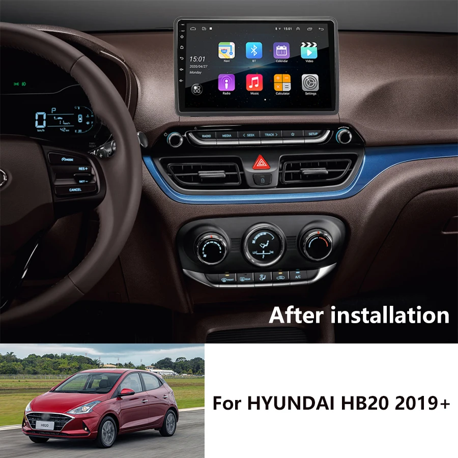 Автомобильный мультимедийный плеер на Android 11 с 9 &quotэкраном Gps для Hyundai HB20 2019 2020