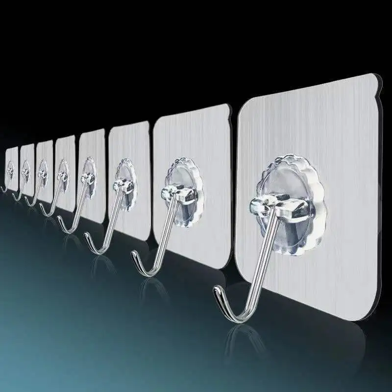 

Hook Pasted Without Punching Traceless Strong Adhesive Kitchen Wall Toilet and Dormitory Connected with The Hook Behind The Door