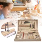 1 Набор детских деревянных игрушек, набор инструментов для ремонта дерева, притворяйтесь, что Играйте в обучающие Игрушки для раннего развития, игрушечный ящик для инструментов для детей