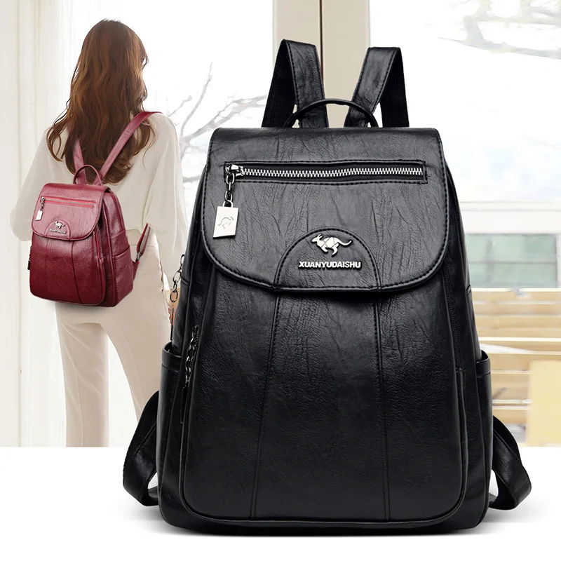 Брендовые дизайнерские женские рюкзаки из искусственной кожи школьные ранцы для