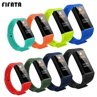 fifata for xiaomi redmi band silicone wrist strap for redmi smart bracelet colorful watch strap for mi redmi band 4c accessories