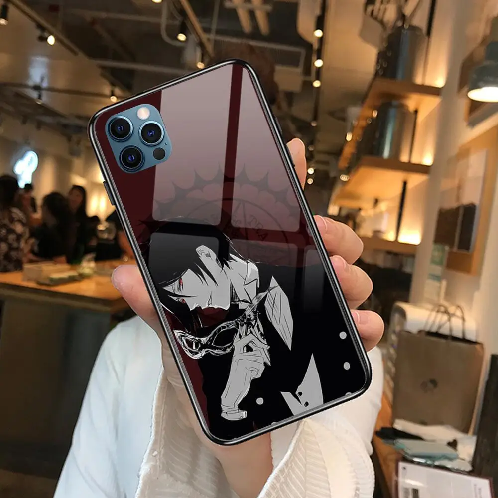 

anime Black Butler Anime Phone Case cover For iphone 12 Pro Max 11 8 7 6 S XR PLUS X XS SE 2020 mini black cell shell