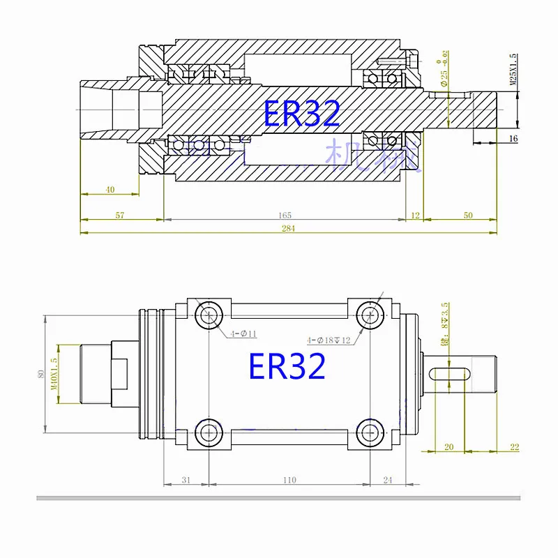 ER32 Цанга токарного станка шпинделя фрезерная головка Расточная режущая