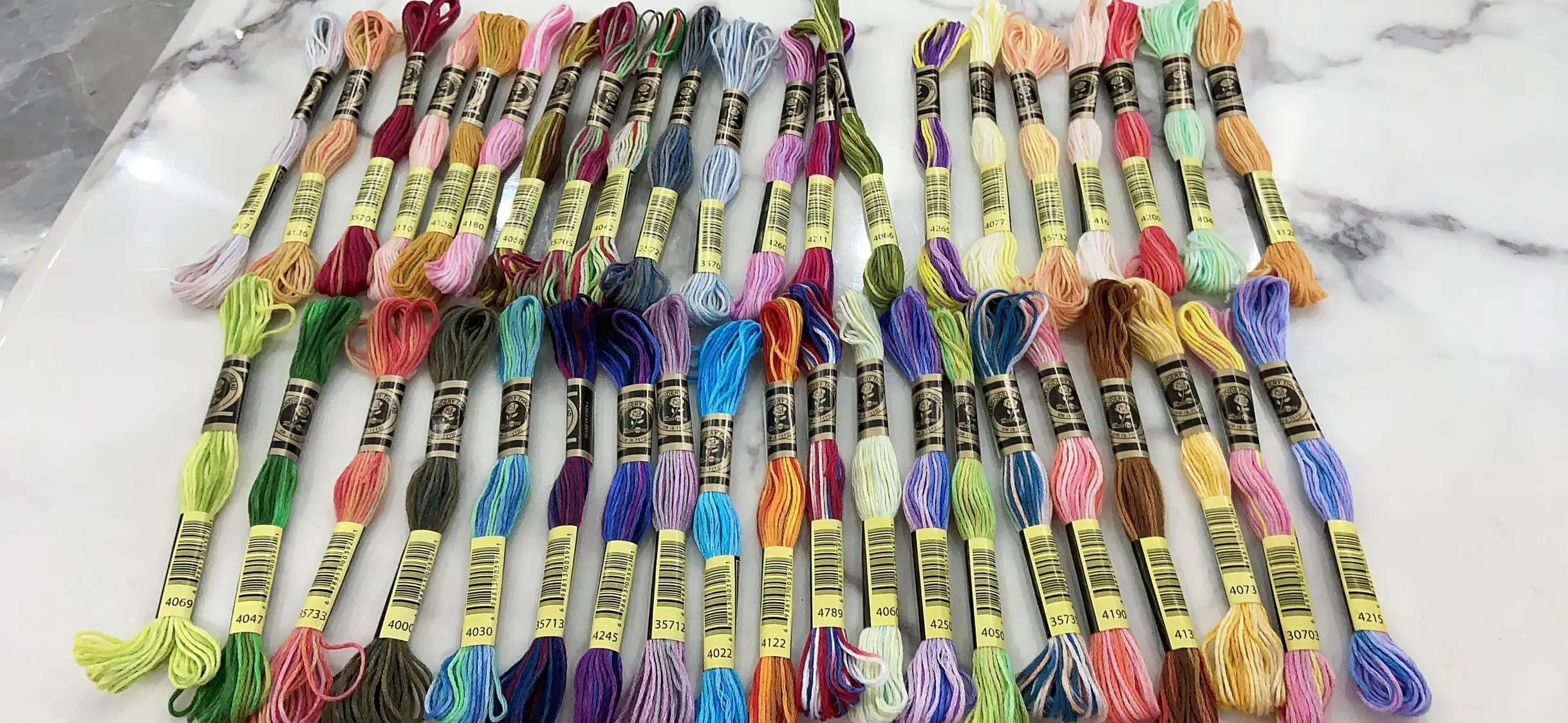 

41 Variegated Colors Double Mercerized 100% Egyptian Cotton Embroidery Floss 8 meters per skein Variation Cross stitch rose