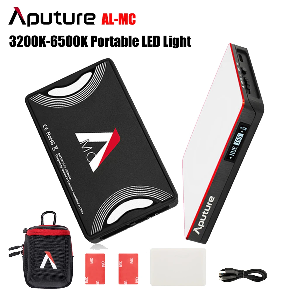 Aputure AL-MC подсветка RGBWW портативсветодиодный Светодиодная лампа с режимами HSI/CCT/FX