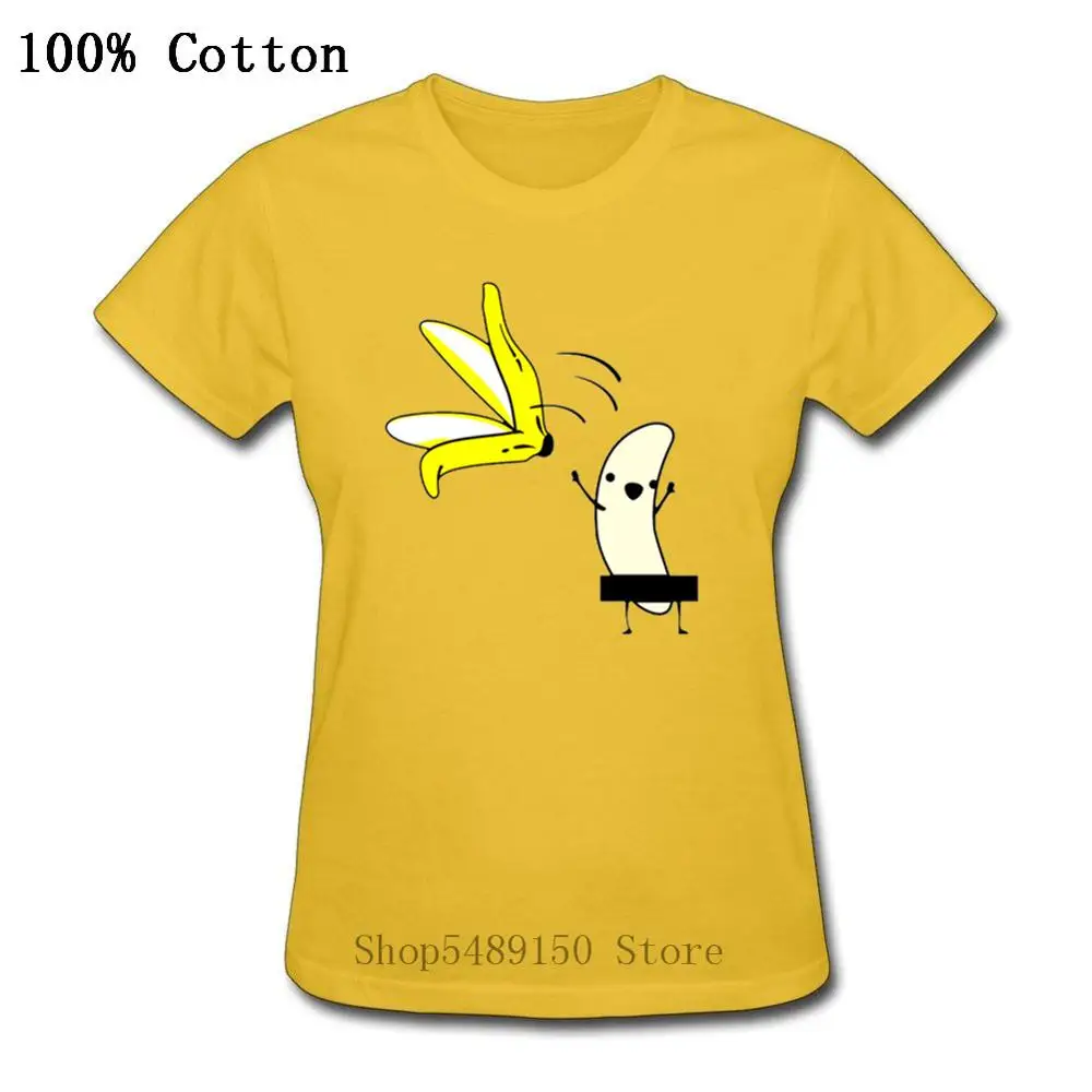 Забавные женские хлопковые футболки с коротким рукавом пародия голая Банановая