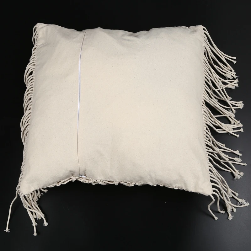 

Cotton Linen Macrame Hand-Woven Cotton Thread Pillow Covers Geometry Bohemia Cushion Covers Home Decor