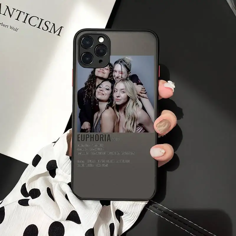 

Euphoria American TV Series Phone Cases matte transparent For iphone 7 8 11 12 plus mini x xs xr pro max luxury brand cover