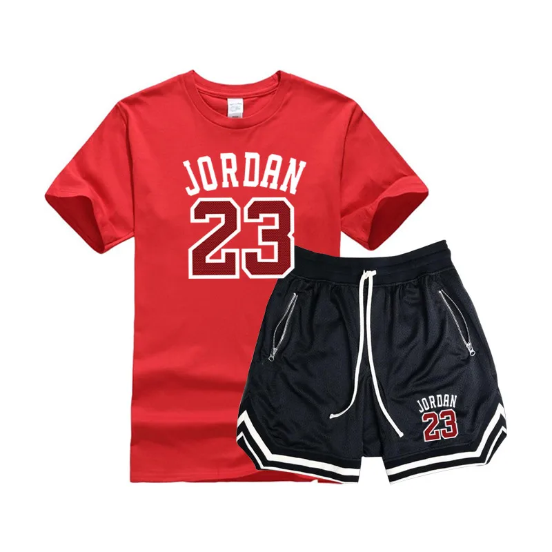 Спортивный костюм мужской из 2 предметов брендовая футболка и шорты