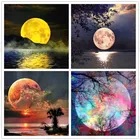 Алмазная живопись Moon Full Square and Round, алмазная вышивка, пейзаж, вышивка крестиком, мозаика, распродажа, украшение для дома